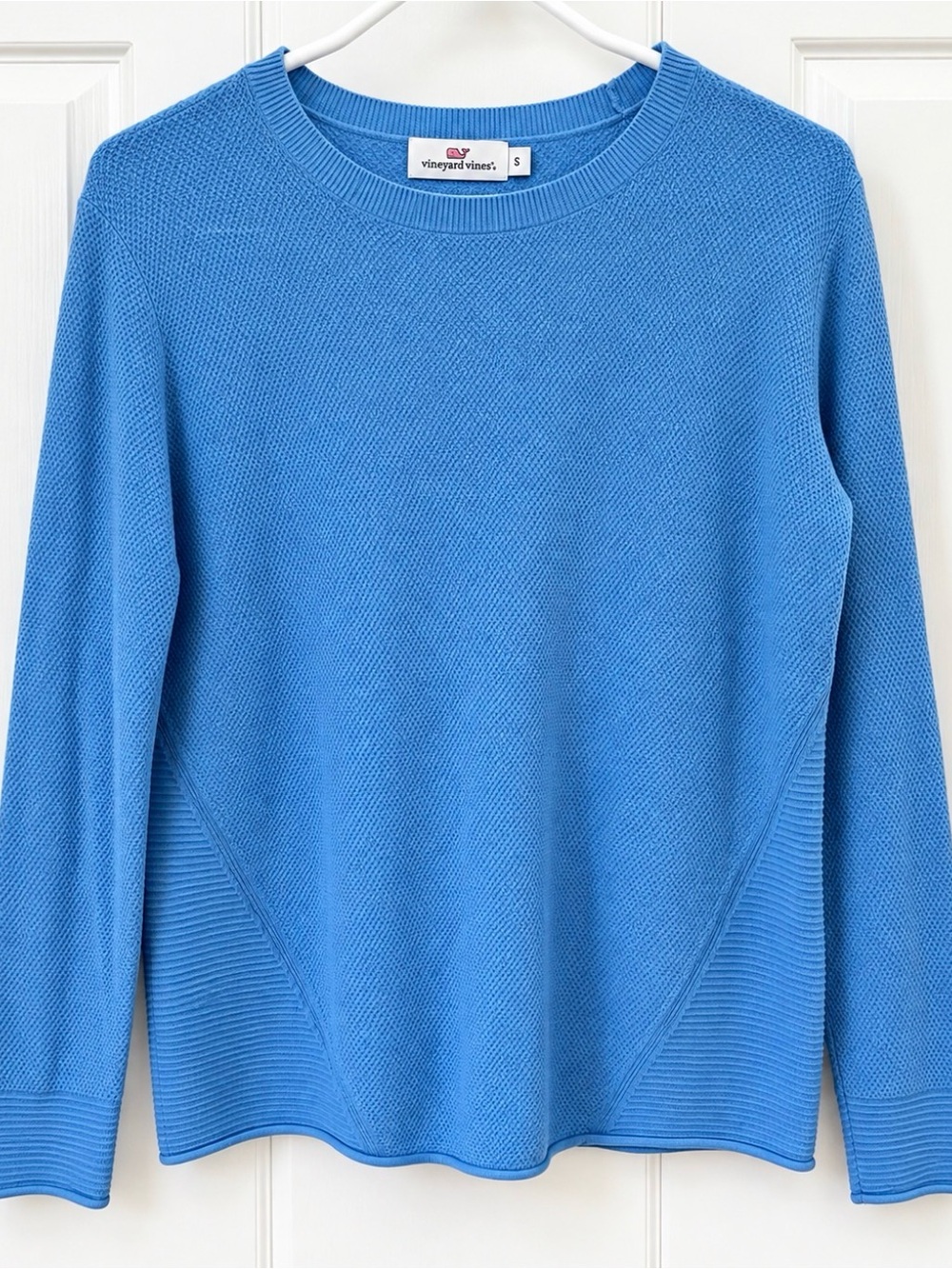 Vineyard Vines Textured Crewneck Sweater - Bright Blue